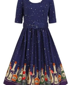 Collectif June Magic Potions 50's Swing Dress Multi New In
