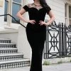 Collectif Arca Dark Queen Spider 50's Maxi Dress Black New In