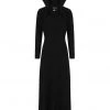 New In Collectif Galadriel Hooded 70's Maxi Dress Black