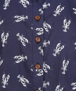 Collectif Sammy Lobster 40's Blouse Navy