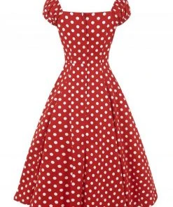 Collectif Dolores Polkadot 50's Swing Dress Red New In