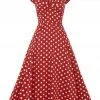Collectif Dolores Polkadot 50's Swing Dress Red New In