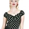 Collectif Dolores Polkadot 50's Top Black White New In