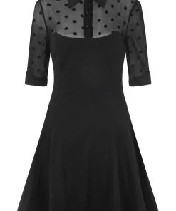 New In Collectif Wednesday Skater 50's Dress Black