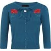 Collectif Charlene Eden Floral 50's Cardigan Teal