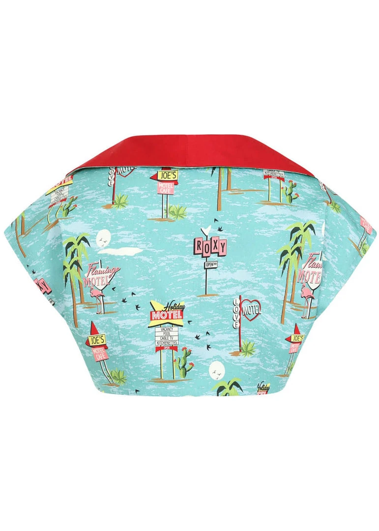 Collectif Lorna Motel 50's Bolero Blue New In