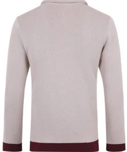 Collectif Men Luca Diamond Long Sleeve 60's Cardigan Red New In