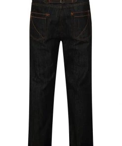 New In Collectif Mens Eddie Denim 40's Jeans Charcoal