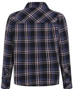 New In Collectif Men Tiago Scot Check Shirt Blue