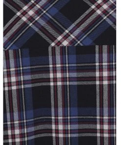 New In Collectif Men Tiago Scot Check Shirt Blue