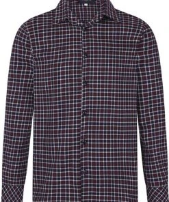 Collectif Men Hunter 40's Check Shirt Wine New In