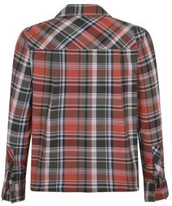 Collectif Men Tiago Woodland Check Shirt Orange