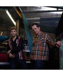 Collectif Men Tiago Woodland Check Shirt Orange