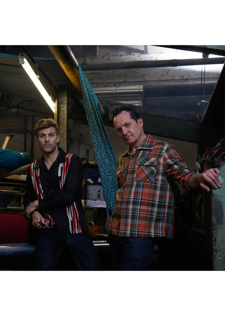 Collectif Men Tiago Woodland Check Shirt Orange