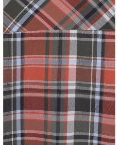 Collectif Men Tiago Woodland Check Shirt Orange