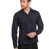 New In Collectif Men Adam Crosshatch Shirt Navy