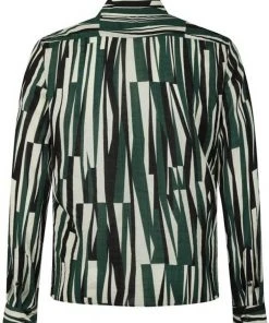 New In Collectif Mens Tiago Abstract 50's Shirt Black Green