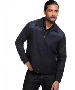 Collectif Men Lenny 50's Jacket Navy