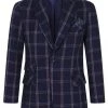 Collectif Mens John Check Jacket Navy New In