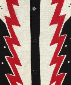 New In Collectif Men Luca Atomic Rocket 50's Cardigan Black