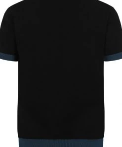 New In Collectif Mens Scott Blues Night 50's Jumper Blue