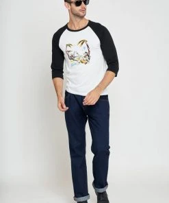 New In Collectif Mens Jake Aloha 50's T-Shirt White Black