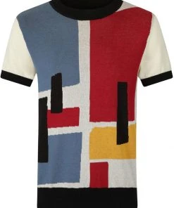 Collectif Heren Scott Abstract 60's Jumper Multi New In