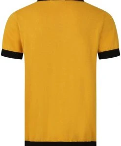 New In Collectif Mens Pablo Marylebone Polo Shirt Mustard