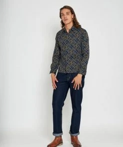 Collectif Men Adam Brighton 50's Shirt Navy New In