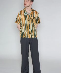 Collectif Mens Oscar Abstract 50's Shirt Multi New In