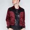 New In Collectif Men Jonathan Leopard 50's Jacket Red