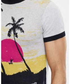 Collectif Mens Scott Palm Paradise 50's Jumper Multicolour