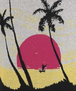 Collectif Mens Scott Palm Paradise 50's Jumper Multicolour