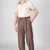 Collectif Mens Edison 40's Trousers Brown