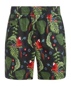 New In Collectif Mens Martin Parrot Shorts Black