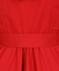 Collectif Sarah 50's Hooded Trenchcoat Red New In