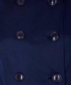 Collectif Korrina 50's Swing Trenchcoat Navy