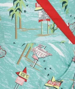 Collectif Lorna Motel 50's Pencil Dress Blue New In