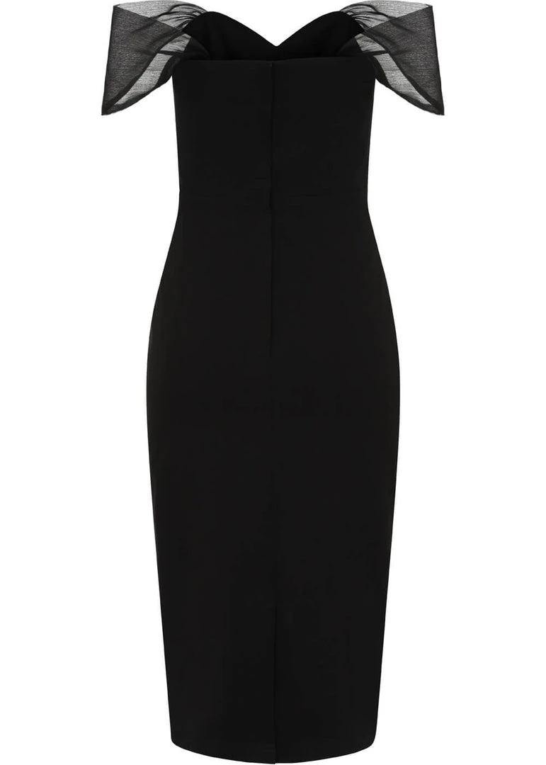 New In Collectif Violante 50's Pencil Dress Black