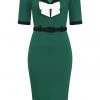 Collectif Sadie 50's Pencil Dress Green New In
