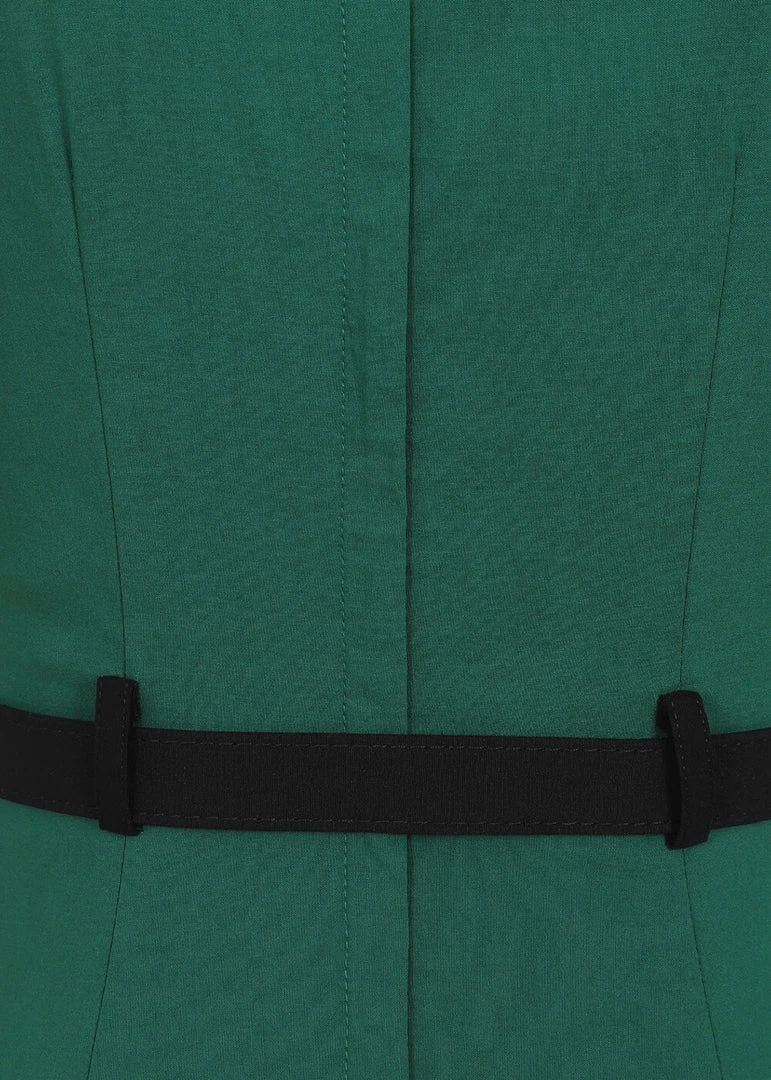 Collectif Sadie 50's Pencil Dress Green New In