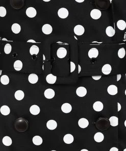 Collectif Marisa Polka Dot 50's Pencil Dress Black