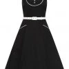 New In Collectif Kinsley Sailor 60's Swing Dress Black