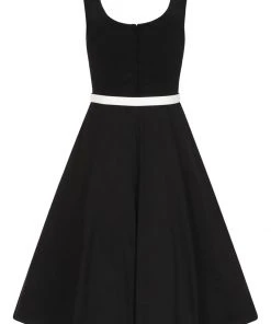 New In Collectif Kinsley Sailor 60's Swing Dress Black
