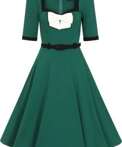 New In Collectif Sadie 50's Swing Dress Green