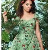 Collectif Dolores Butterfly 50's Swing Dress Green