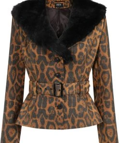 Collectif Molly Leopard 50's Jacket Leo Multi