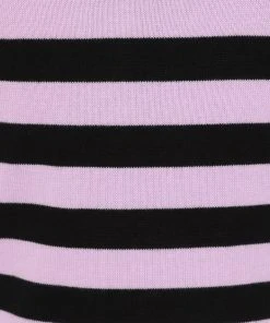 New In Collectif Babette Striped 40's Jumper Black Lila