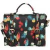 New In Collectif Joanna Tropical Cactus Satchel 60's Bag Black