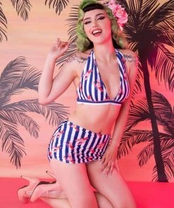 Collectif X Playful Promises Lobster 50's Bikini Briefs Multi New In